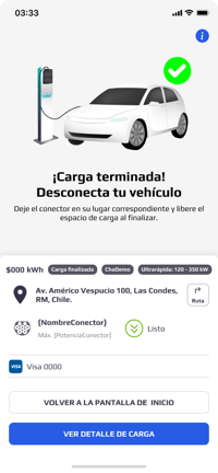 EVX Carga terminada